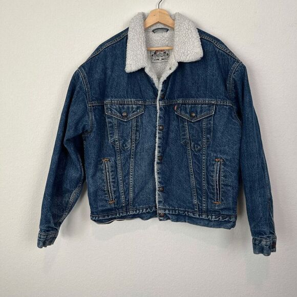 Levi's Vintage Sherpa Fleece Lined Snap Button Jacket Men's Size Large - Picture 1 of 10